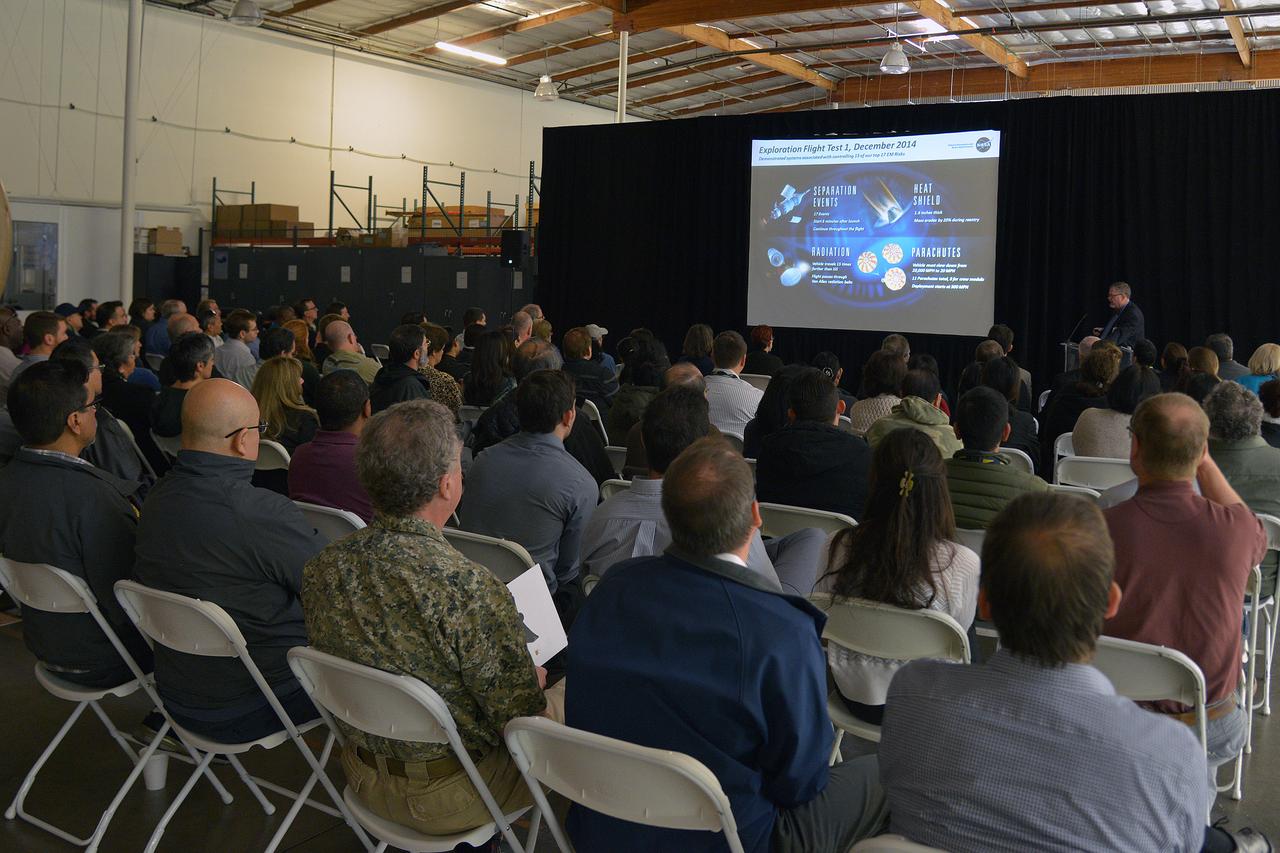 Orion leadership visited Airborne Systems in Santa Ana, California on March 5, 2015 to recognize the great work performed in support of Orion's first flight, Exploration Flight Test-1 (EFT-1). Part of Batch image transfer from Flickr.