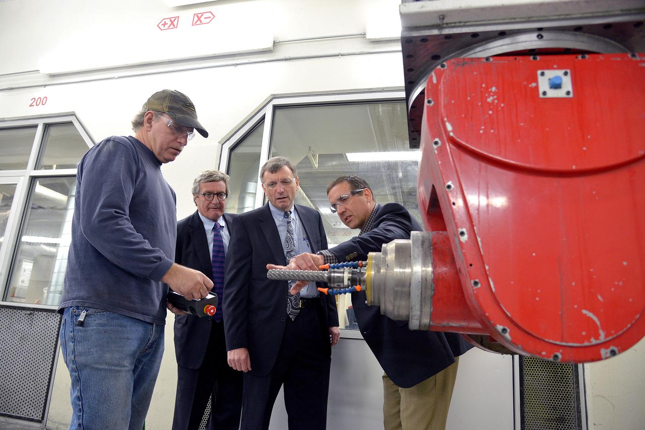 The Orion leadership team visits Janicki Industries in Sedro-Woolley, Washington on March 9, 2015 to thank them for their work in support of Exploration Flight Test-1 (EFT-1). Janicki is a small business that specializes in producing custom tooling fixtures and composite structures. Part of Batch image transfer from Flickr.