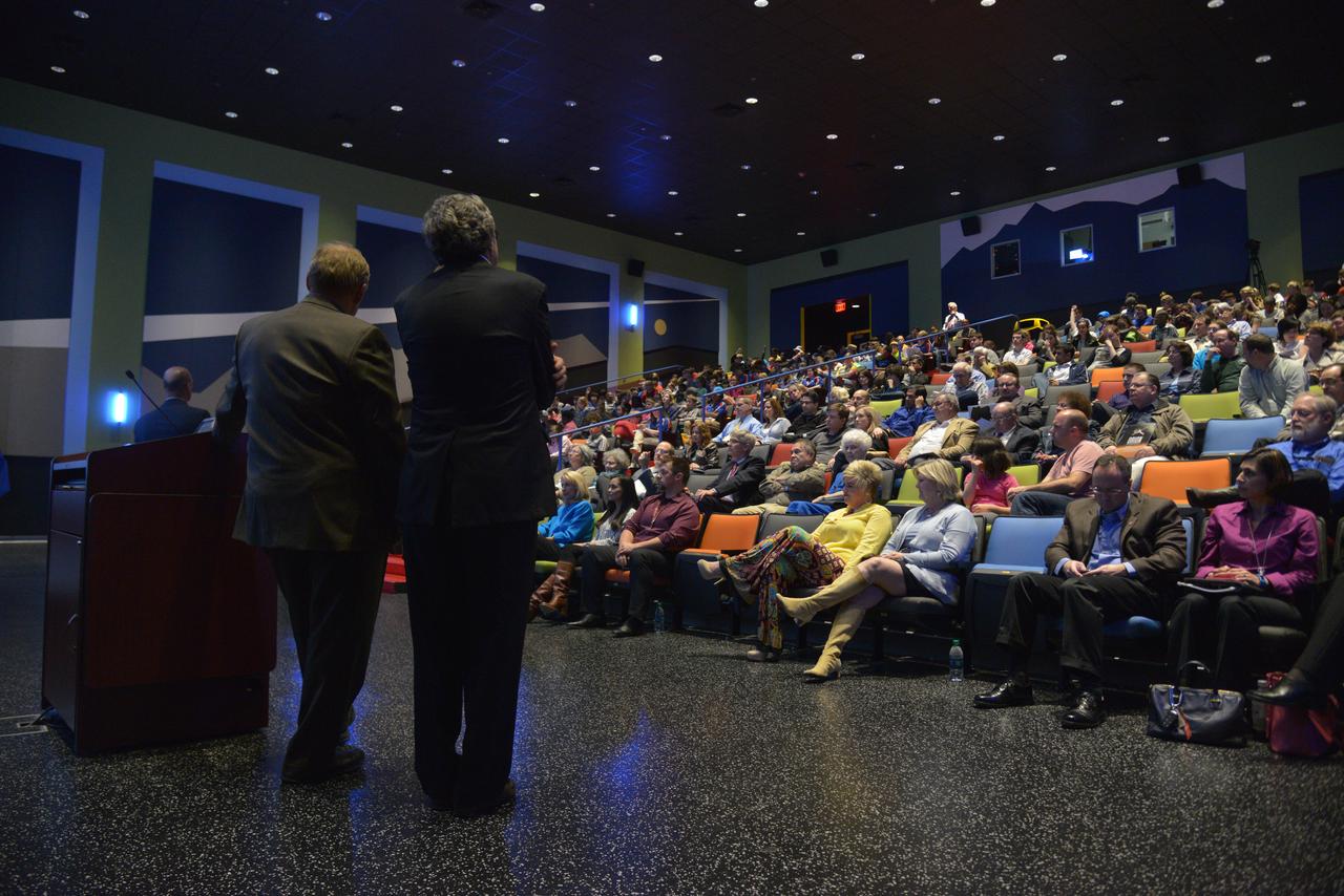 NASA, Lockheed Martin, and United Launch Alliance team speaks to a full house at the "Pass the Torch" event at US Space and Rocket Center in Huntsville, Alabama on March 18, 2015. Part of Batch image transfer from Flickr.