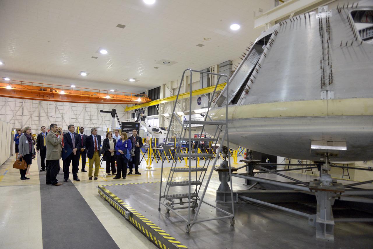NASA and Lockheed Martin Orion leadership visit Langley Research Center in Hampton, VA on March 19, 2015 to celebrate the center's contribution to Orion's Exploration Flight Test-1 (EFT-1). Part of Batch image transfer from Flickr.