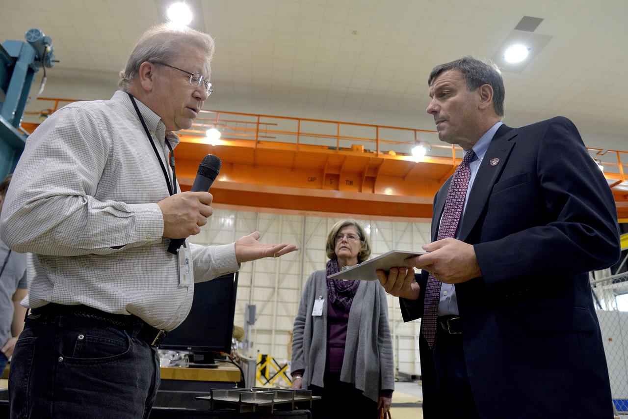 NASA and Lockheed Martin Orion leadership visit Langley Research Center in Hampton, VA on March 19, 2015 to celebrate the center's contribution to Orion's Exploration Flight Test-1 (EFT-1). Part of Batch image transfer from Flickr.