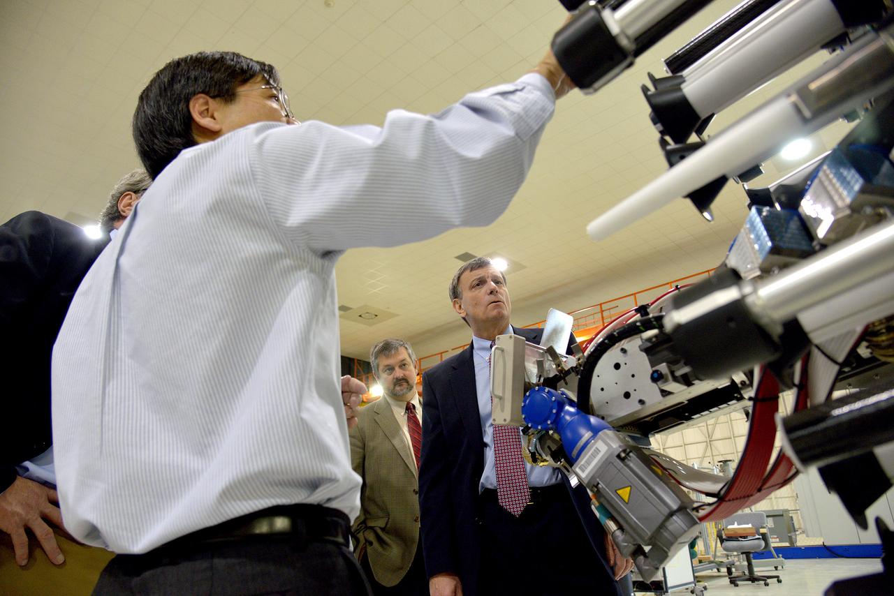 NASA and Lockheed Martin Orion leadership visit Langley Research Center in Hampton, VA on March 19, 2015 to celebrate the center's contribution to Orion's Exploration Flight Test-1 (EFT-1). Part of Batch image transfer from Flickr.