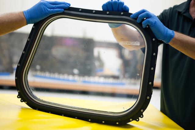 NASA image: Orion Windows Undergoing Inspection at Kennedy Space Center