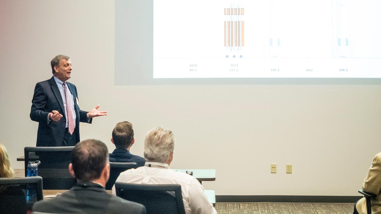 The Orion team visits Major Tool and Machine in Indianapolis, Indiana to see the progress on the cone panel for the Artemis I Orion spacecraft on June 10, 2015. Part of Batch image transfer from Flickr.