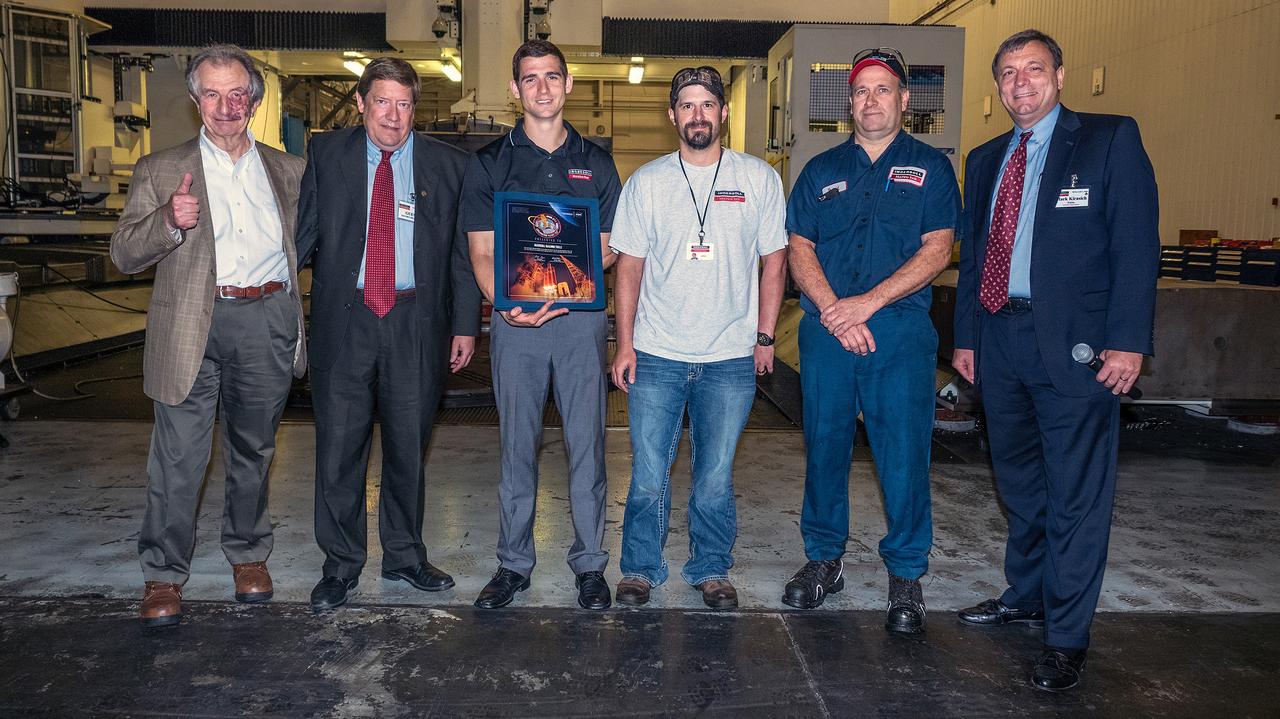 The Orion team visits Ingersoll In Rockford, IL, to see the progress on the aft bulkhead for the Artemis I Orion spacecraft on June 12, 2015.  Part of Batch image transfer from Flickr.