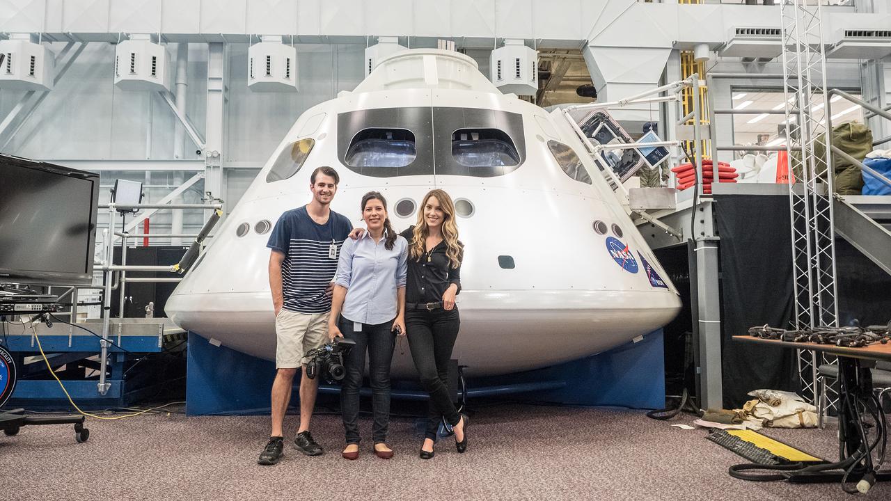 CNN's Rachel Crane at the Space Vehicle Mockup Facility at NASA's Johnson Space Center in Houston on June 23, 2015. Part of Batch image transfer from Flickr.
