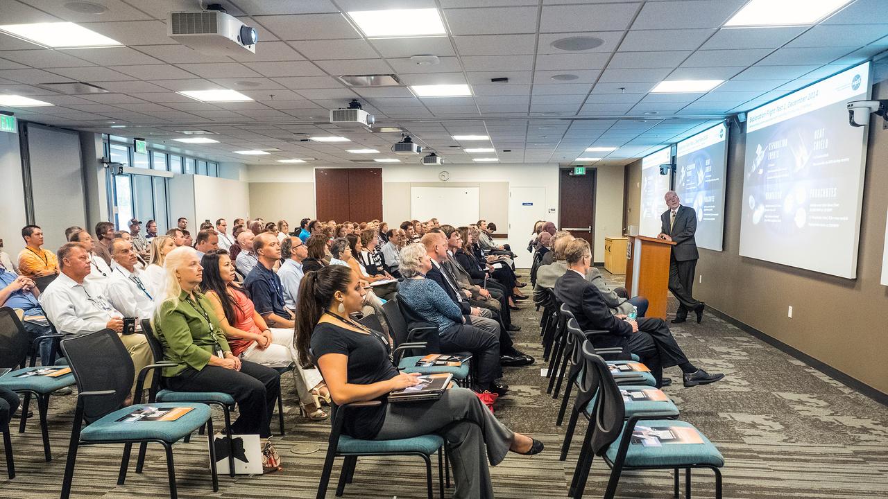 The Orion team visits United Launch Alliance in Denver, Colorado on July 14, 2015 to recognize their efforts in making Exploration Flight Test-1 (EFT-1) a success. Part of Batch image transfer from Flickr.