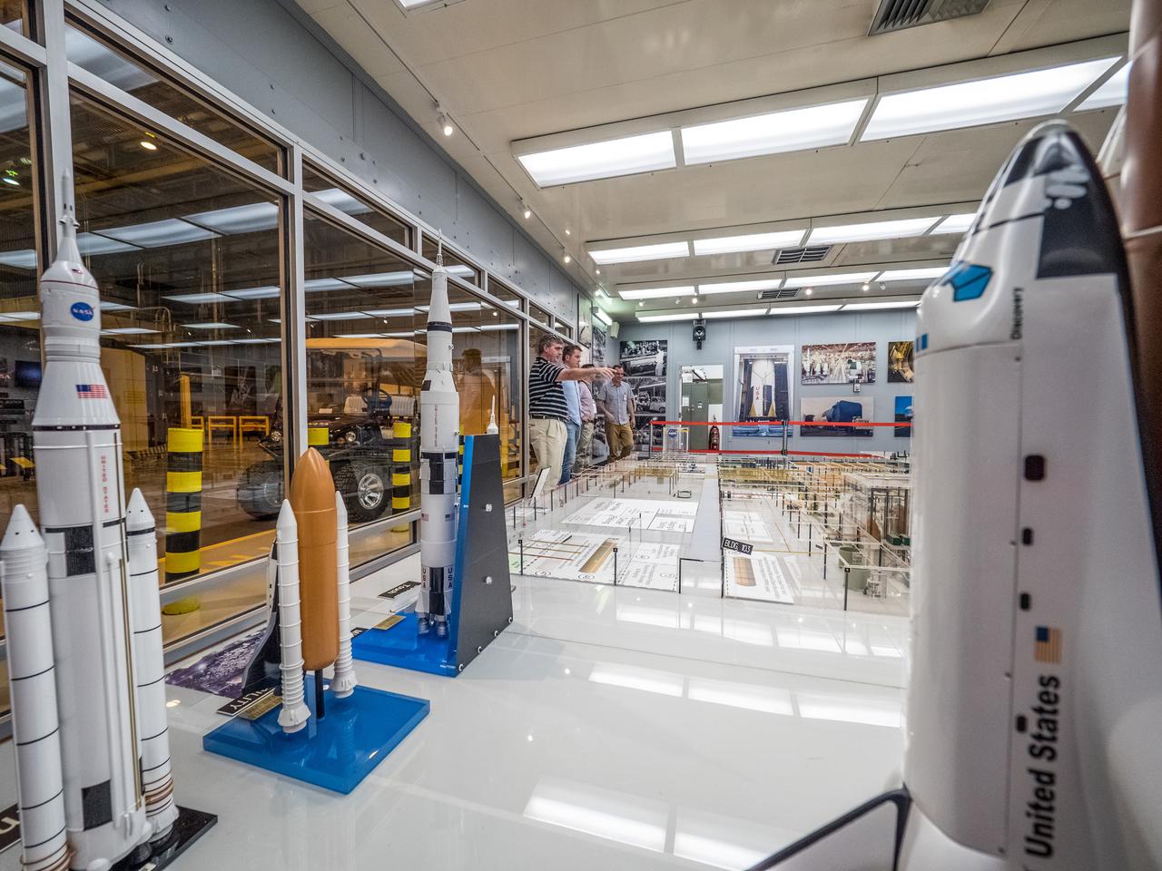 Visitors at NASA's Michoud Assembly Facility in New Orleans see the historic model room, the space shuttle external tank, and the most current progress on NASA's Orion and SLS vehicles on Aug. 6, 2015. Part of Batch image transfer from Flickr.