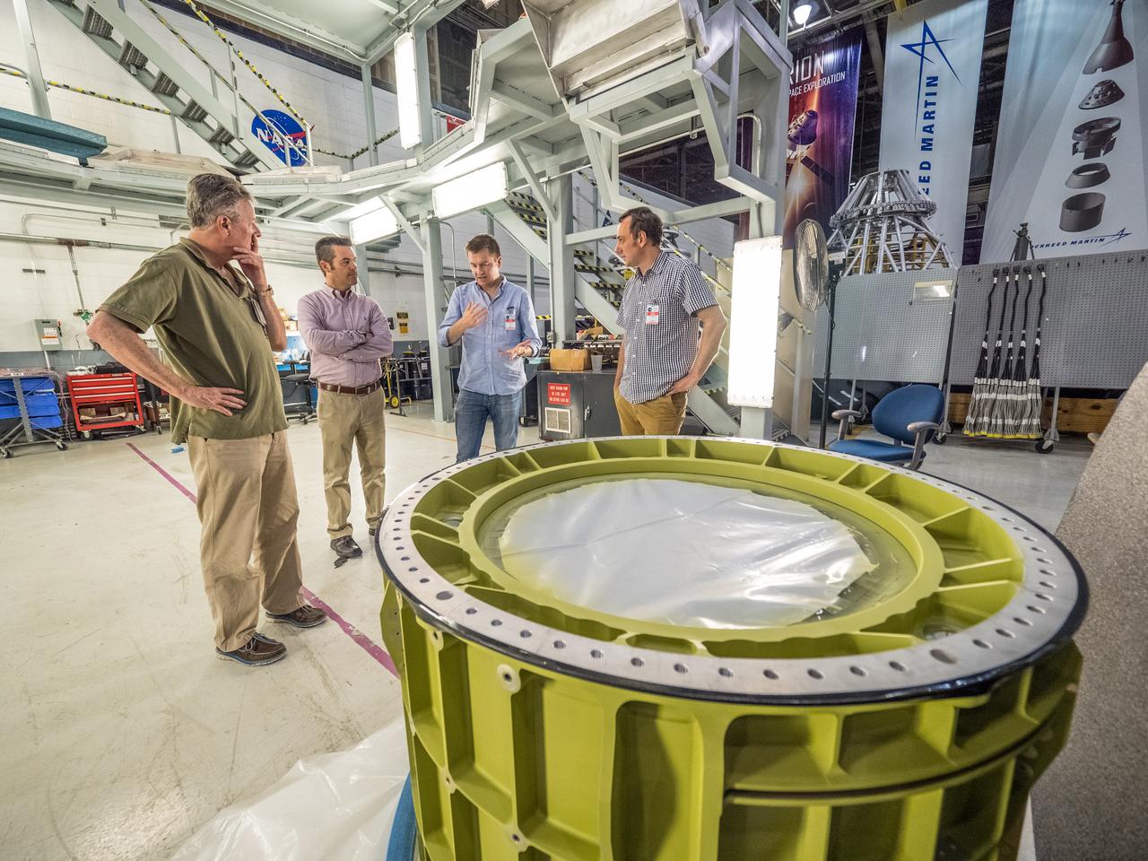 Visitors at NASA's Michoud Assembly Facility in New Orleans see the historic model room, the space shuttle external tank, and the most current progress on NASA's Orion and SLS vehicles on Aug. 6, 2015. Part of Batch image transfer from Flickr.