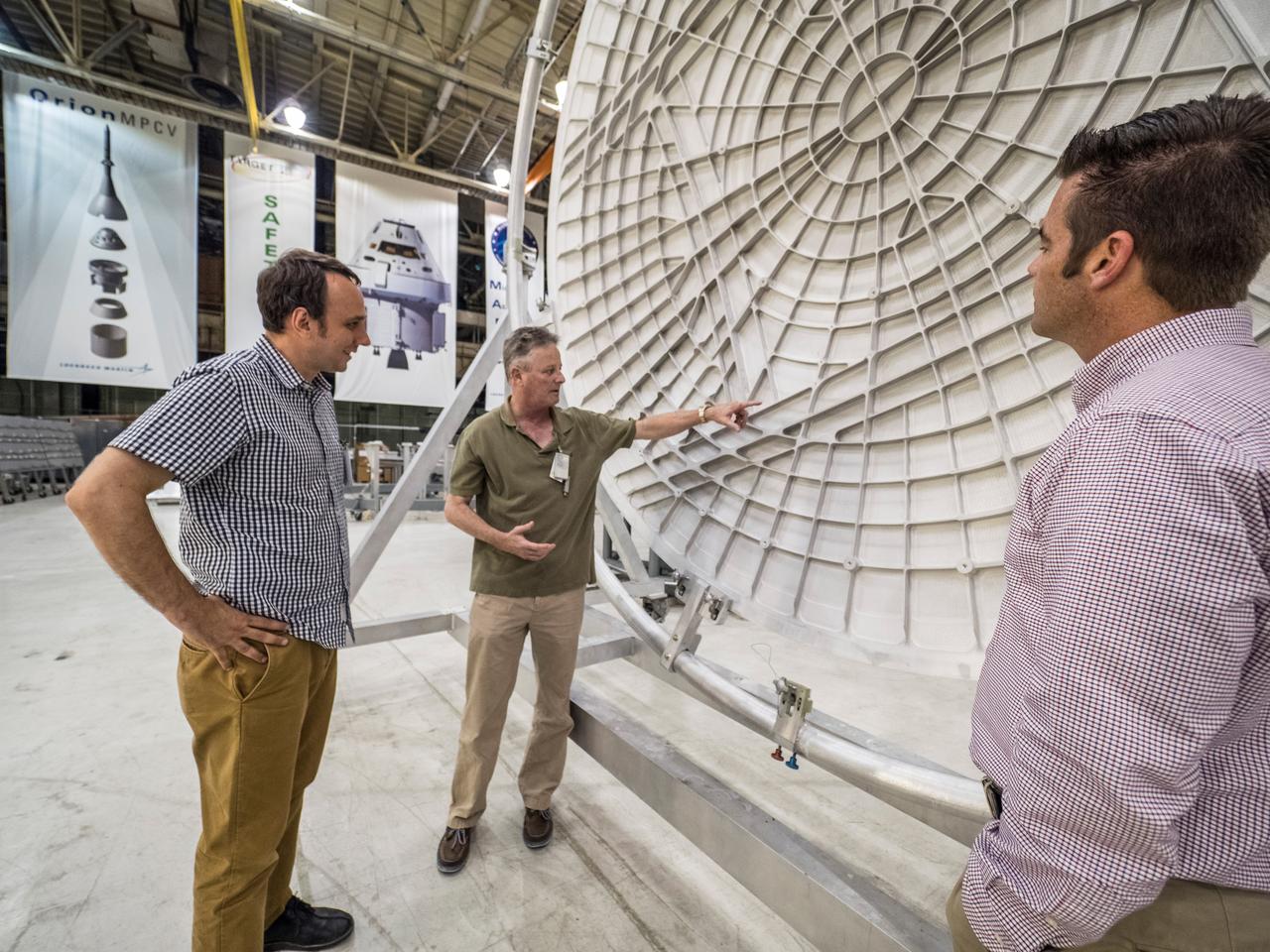 Visitors at NASA's Michoud Assembly Facility in New Orleans see the historic model room, the space shuttle external tank, and the most current progress on NASA's Orion and SLS vehicles on Aug. 6, 2015. Part of Batch image transfer from Flickr.