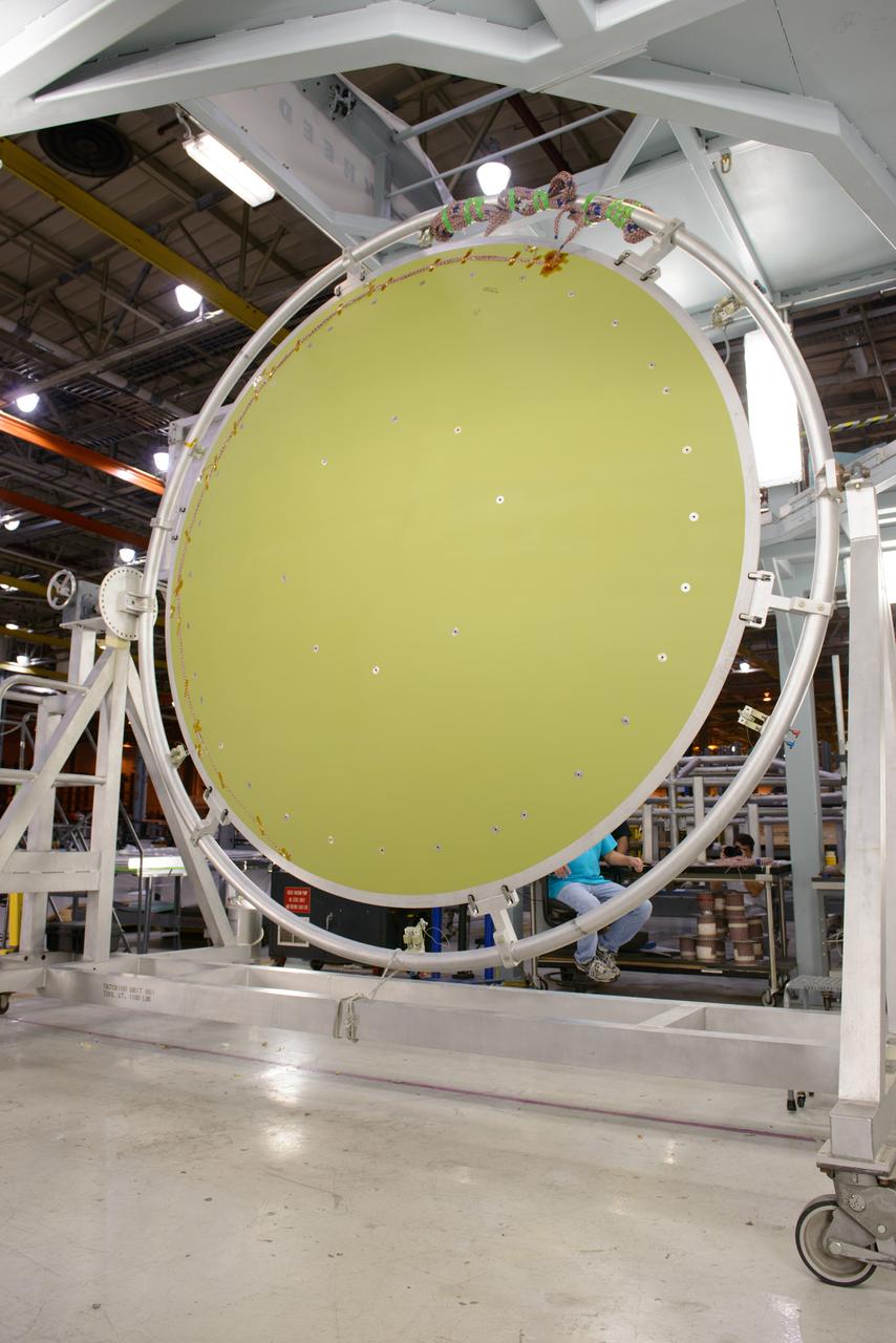 Lockheed Martin engineers at Michoud Assembly Facility in New Orleans, Louisiana, prepare elements of the Orion pressure vessel for welding on Sept. 23, 2015. Part of Batch image transfer from Flickr.