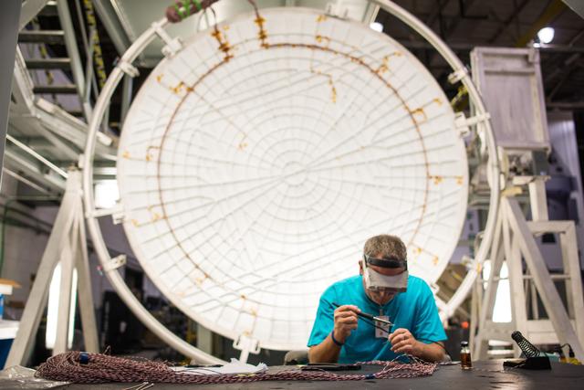 Preparing Orion pieces for welding