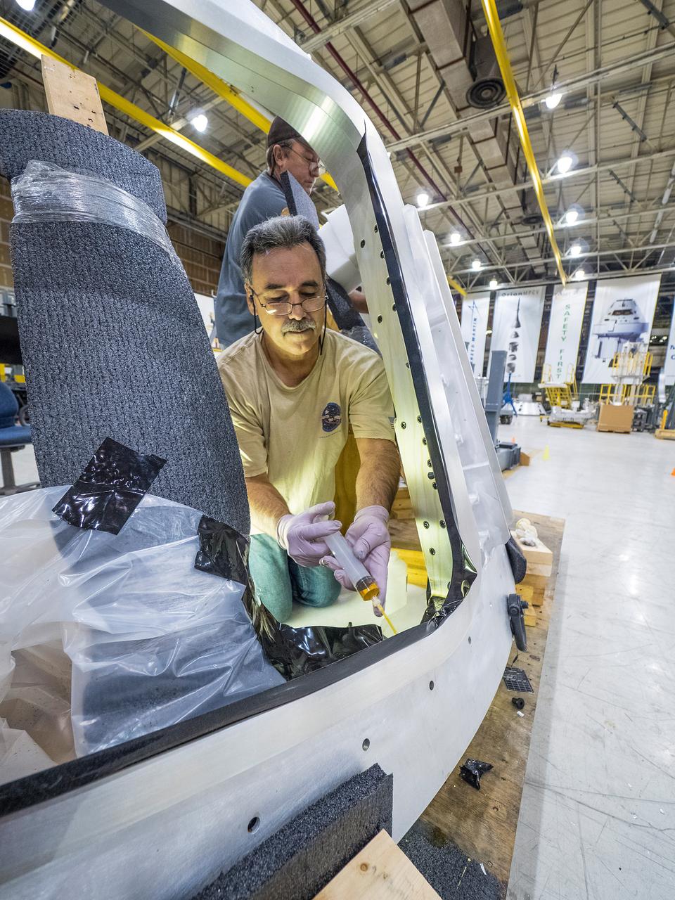 An Orion cone panel for Artemis I is prepared for welding at the Michoud Assembly Facility in New Orleans, Louisiana on Oct. 9, 2015. Part of Batch image transfer from Flickr.