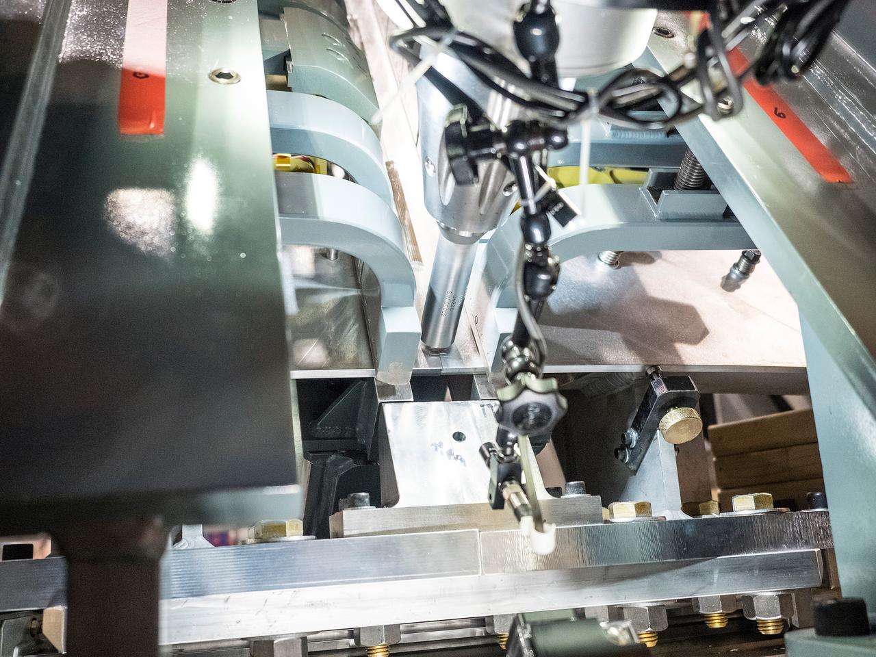 The Lockheed Martin team completes the final weld of the cone section of the Artemis I Orion crew module pressure vessel at NASA's Michoud Assembly Facility in New Orleans on Nov. 13, 2015. Part of Batch image transfer from Flickr.