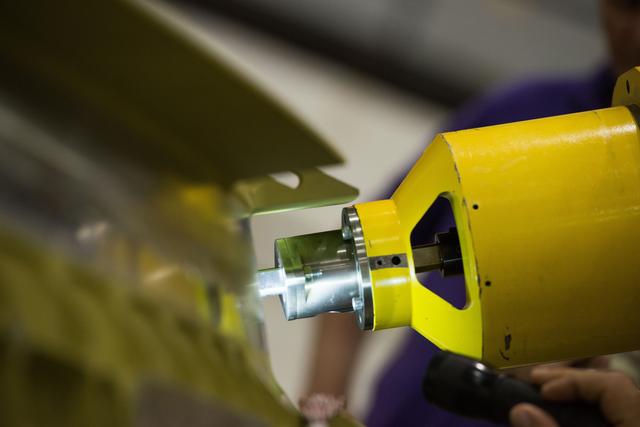 NASA image: Orion EM1 plug welds in PV2 and PV3