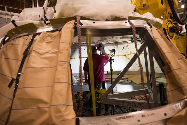 NASA image: Orion EM1 plug welds in PV2 and PV3