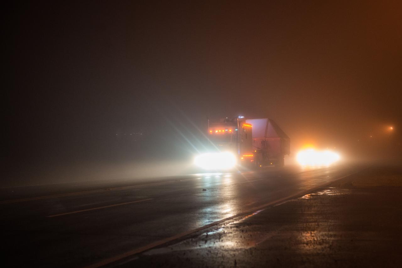 Artemis I Orion departs Michoud Assembly Facility for Kennedy Space Center in Florida on Feb. 1, 2016. The vessel was loaded onto NASA's Super Guppy cargo aircraft. Part of Batch image transfer from Flickr.