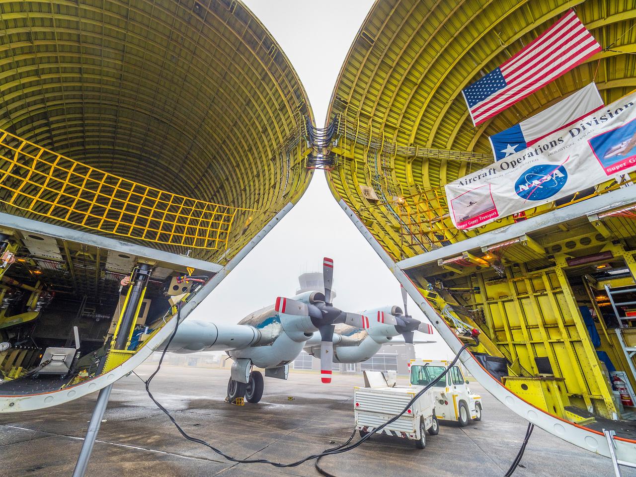 The Artemis I Orion crew module pressure vessel is loaded on NASA's Super Guppy plane in New Orleans for transport to Kennedy Space Center on Feb. 1, 2016.  Part of Batch image transfer from Flickr.