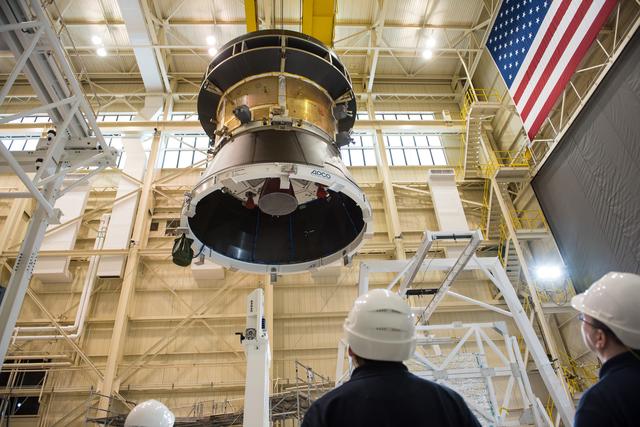 NASA image: Orion Test Hardware in Position for Solar Array Test