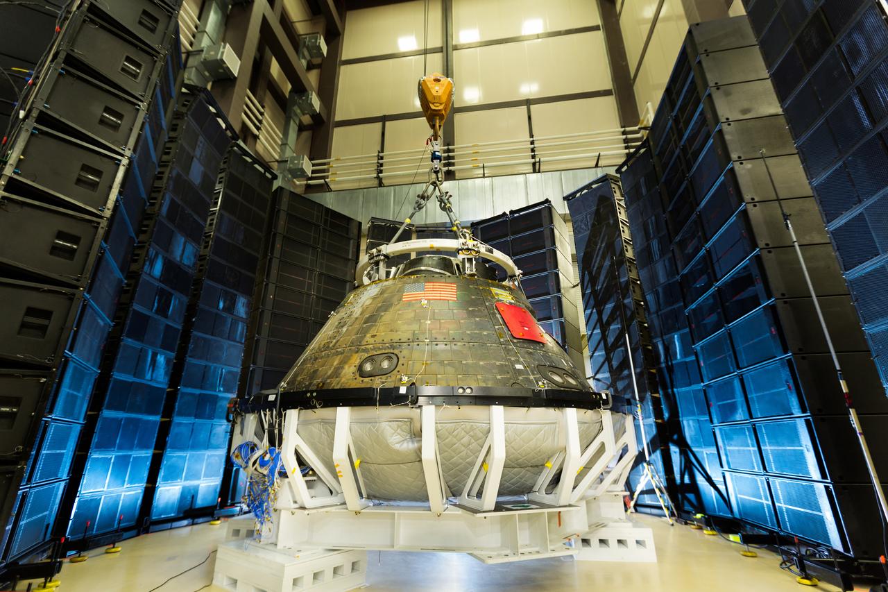 Direct Field Acoustic (DFA) Testing was successfully completed on the Exploration Flight Test-1 (EFT-1) crew module at the Lockheed Martin Waterton Reverberant Acoustic Lab (RAL) on March 1, 2016. DFA Testing is an alternative method for spacecraft module acoustic qualification and acceptance verification that is being investigated for use in the Orion program. Its portability would allow testing at KSC and eliminate the transportation risks and associated cost and schedule of performing this verification activity off-site. Two configurations were tested; one representing the future reverberant acoustic comparison test and one representing the future configuration for the Artemis I crew module. A mock-up of the service module without the fairings will also be tested to gather volumetric data to decide viability of performing DFA Testing on the Static Test Article (STA) SM in the 2016 Fall. Data will be used to develop predictive algorithms for future tests.