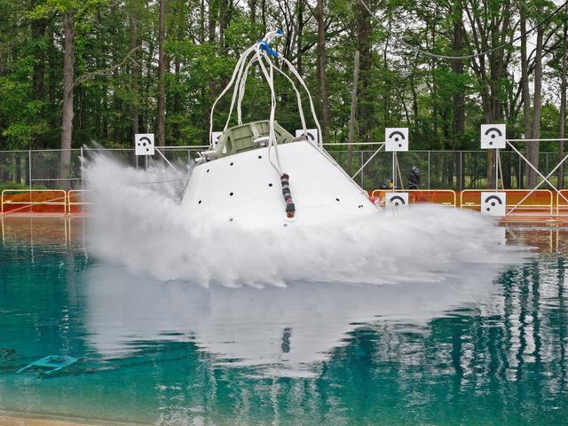 NASA image: Orion water drop test