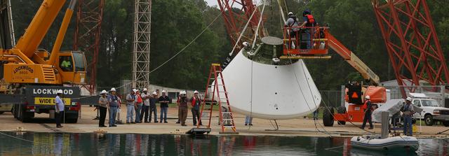 NASA image: Orion water drop test