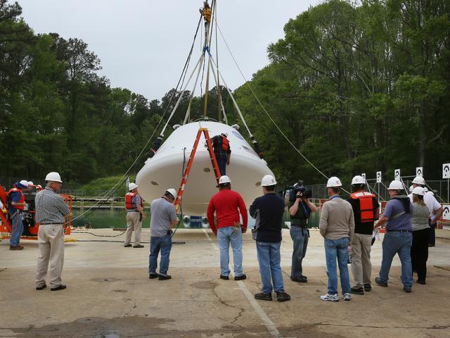 NASA image: Orion water drop test