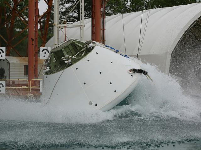 NASA image: Orion water drop test