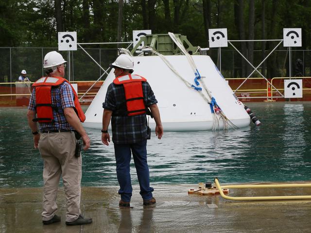 NASA image: Orion water drop test