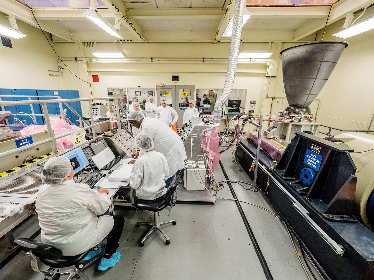 An Orbital Maneuvering System engine is vibration tested at NASA’s Johnson Space Center in Houston on June 16, 2016, before shipment to the agency’s White Sands Test Facility in New Mexico, where it will be fired to qualify the engine for use on Orion’s service module. The vibration testing will help ensure the engine can withstand the loads induced by launch on the agency’s Space Launch System rocket. This summer, another Orbital Maneuvering System engine will be tested at Johnson before it is supplied to ESA (European Space Agency) to integrate into Orion's service module, which will power, propel and cool Orion in space, and also provide consumables like air and water for future crews. ..ESA and its contractor Airbus Defence and Space are providing the service module for Artemis I. This Orbital Maneuvering System engine was used on the space shuttle to provide the thrust for orbital insertion, orbit circularization, orbit transfer, rendezvous, deorbit and abort situations and flew on 31 shuttle flights. The engine flying on Artemis I flew on 19 space shuttle flights, beginning with STS-41G in October 1984 and ending with STS-112 in October 2002.