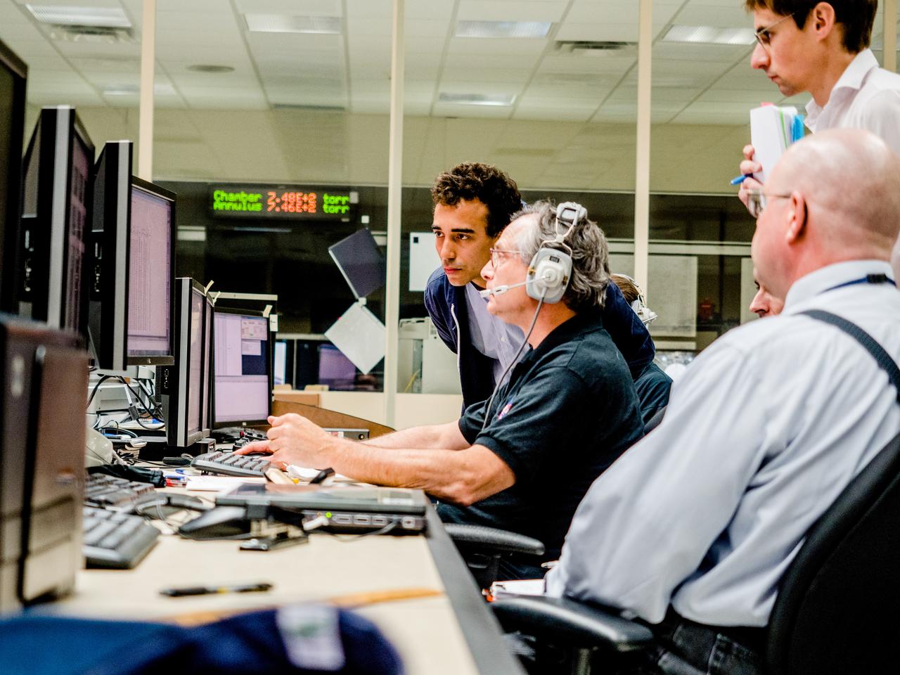 A successful test is completed of the European Structural Test Article (E-STA) partial tank vibration test (Y- axis at 80% power) performed on the Mechanical Vibration Facility (MVF) table at NASA Glenn’s Space Power Facility at Plum Brook Station, Sandusky, Ohio on Sept. 7, 2016 . Part of Batch images transfer from Flickr.