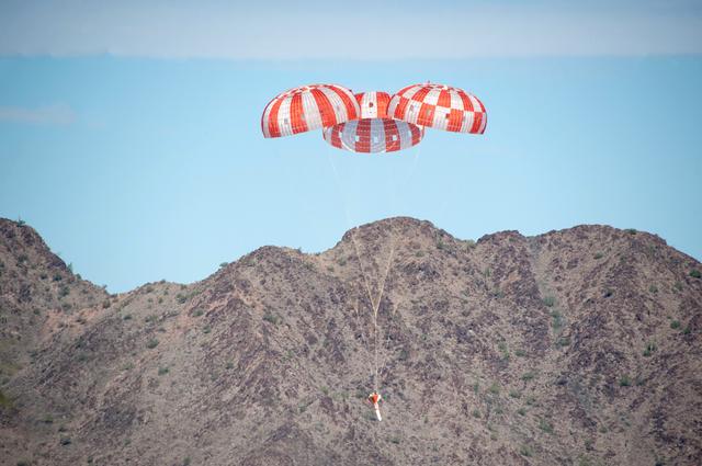 NASA image: Testing parachutes for human flight