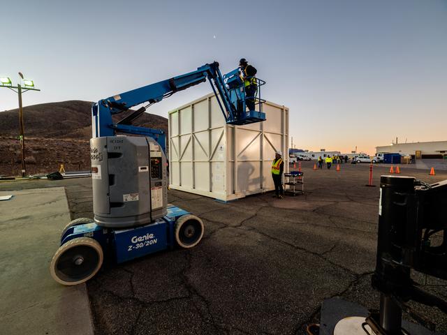 NASA image: Propulsion Qualification Module Installed at White Sands Test Fa