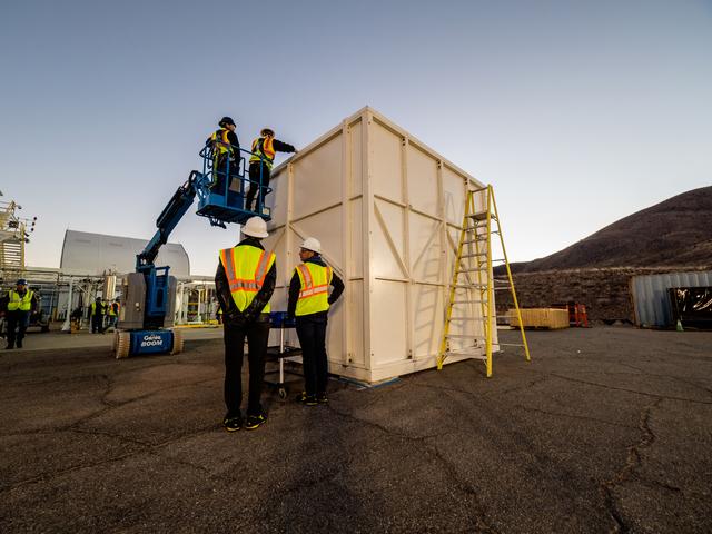 NASA image: Propulsion Qualification Module Installed at White Sands Test Fa