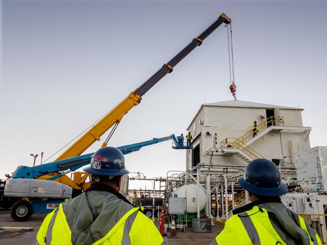 NASA image: Propulsion Qualification Module Installed at White Sands Test Fa
