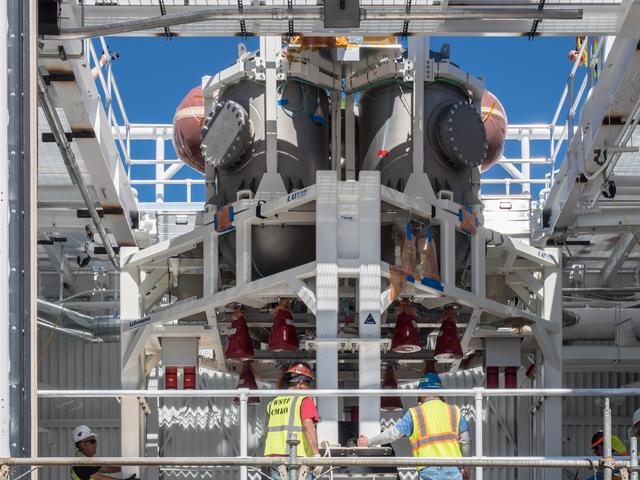 NASA image: Propulsion Qualification Module Installed at White Sands Test Fa