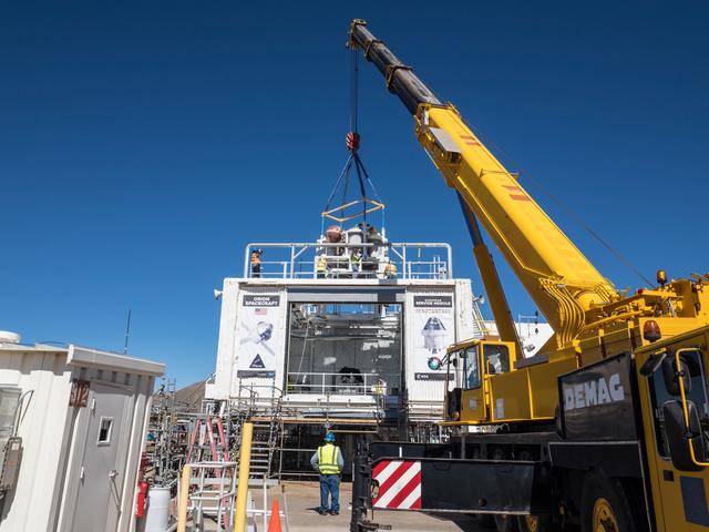 NASA image: Propulsion Qualification Module Installed at White Sands Test Fa