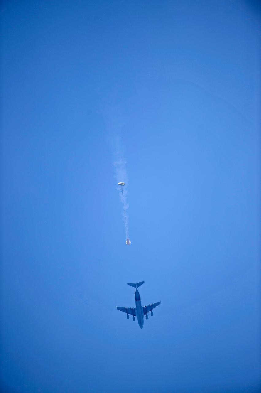 A successful Orion parachute test takes place at U.S. Army Yuma Proving ground in Arizona on March 8, 2017. This is the second test in a series of eight that will certify Orion's parachutes for human space flight.
