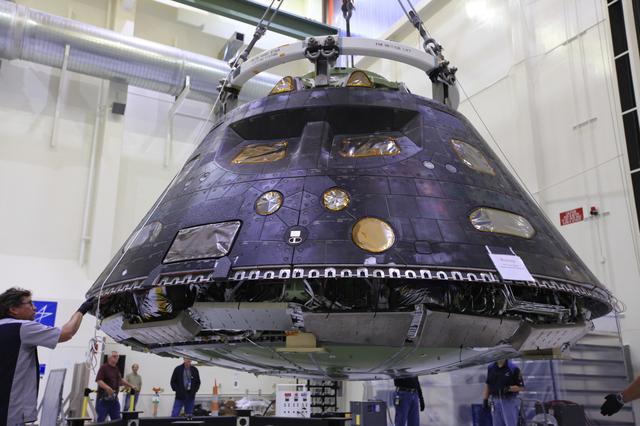 NASA image: EFT-1 Crew Module preparations to move to KSC Visitor Complex