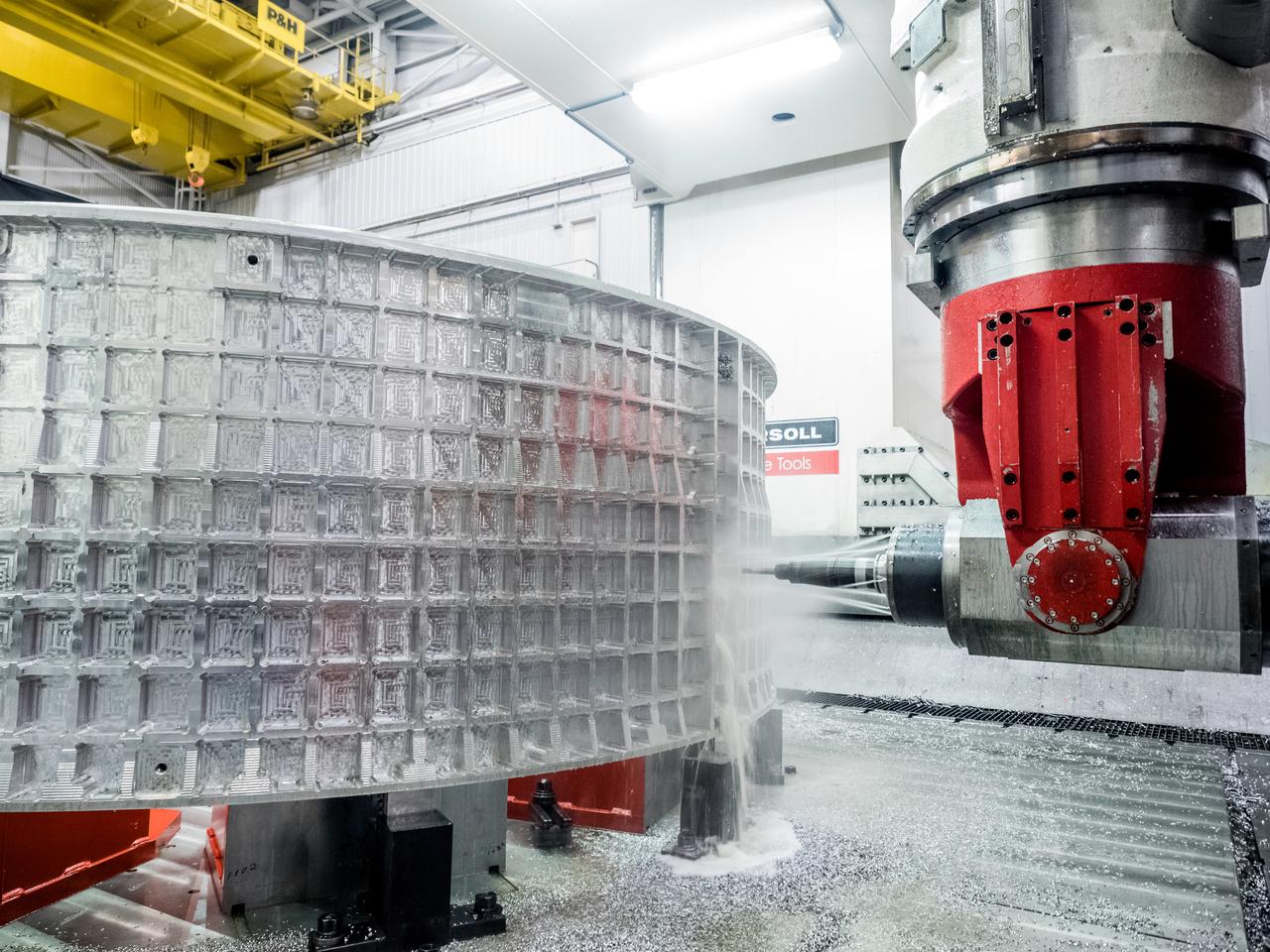 In Rockford, Illinois, Ingersoll Machine Tools builds parts for the Artemis II Orion crew module, shown here on April 13, 2017, which will carry humans beyond Earth orbit.