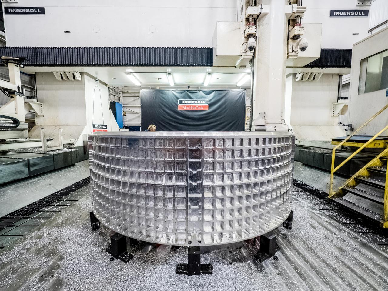In Rockford, Illinois, Ingersoll Machine Tools builds parts for the Artemis II Orion crew module, shown here on April 13, 2017, which will carry humans beyond Earth orbit.