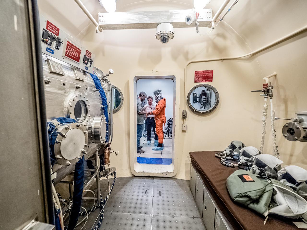 Engineers and technicians at NASA’s Johnson Space Center in Houston are testing the spacesuit astronauts will wear in the agency’s Orion spacecraft on trips to deep space. On June 22, 2017, members of the Johnson team participated in a Vacuum Pressure Integrated Suit Test to verify enhancements to the suit will meet test and design standards for the Orion spacecraft. During this test, the suit is connected to life support systems and then air is removed from Johnson’s 11-foot thermal vacuum chamber to evaluate the performance of the suits in conditions similar to a spacecraft. The suit will contain all the necessary functions to support life and is being designed to enable spacewalks and sustain the crew in the unlikely event the spacecraft loses pressure. Part of Batch images transfer from Flickr.