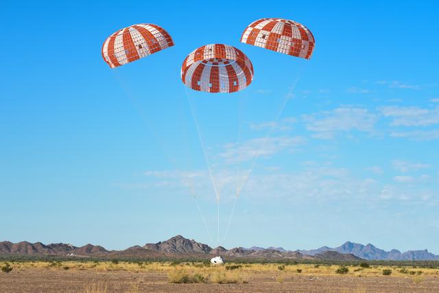 NASA image: Orion's parachutes measure up in high pressure test
