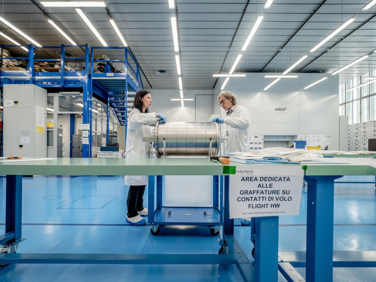 While engineers in Europe continue to outfit the Orion spacecraft’s service module for Artemis I in preparation for shipment to NASA’s Kennedy Space Center in Florida next year, work is already beginning on the service module that will power, propel, cool and provide air and water for the first crewed mission in the Orion spacecraft in the early 2020s. On Sept. 19, 2017, technicians at Thales Alenia in Turin, Italy, work on the primary structure of the European Service Module that will carry astronauts in Orion beyond the Moon during Artemis II. ESA (European Space Agency) and its contractors are providing Orion’s service module for its first two missions atop the Space Launch System rocket. NASA is leading the next steps in human space exploration and will send astronauts to the vicinity of the Moon to build and test the systems needed for challenging missions to deep space destinations including Mars. NASA is working with domestic and international partners to solve the great challenges of deep space exploration.