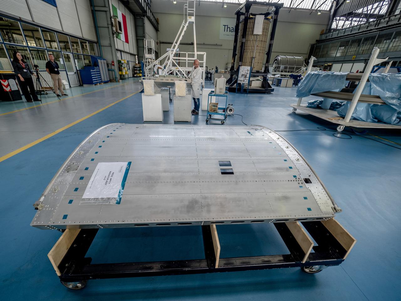While engineers in Europe continue to outfit the Orion spacecraft’s service module for Artemis I in preparation for shipment to NASA’s Kennedy Space Center in Florida next year, work is already beginning on the service module that will power, propel, cool and provide air and water for the first crewed mission in the Orion spacecraft in the early 2020s. On Sept. 19, 2017, technicians at Thales Alenia in Turin, Italy, work on the primary structure of the European Service Module that will carry astronauts in Orion beyond the Moon during Artemis II. ESA (European Space Agency) and its contractors are providing Orion’s service module for its first two missions atop the Space Launch System rocket. NASA is leading the next steps in human space exploration and will send astronauts to the vicinity of the Moon to build and test the systems needed for challenging missions to deep space destinations including Mars. NASA is working with domestic and international partners to solve the great challenges of deep space exploration.
