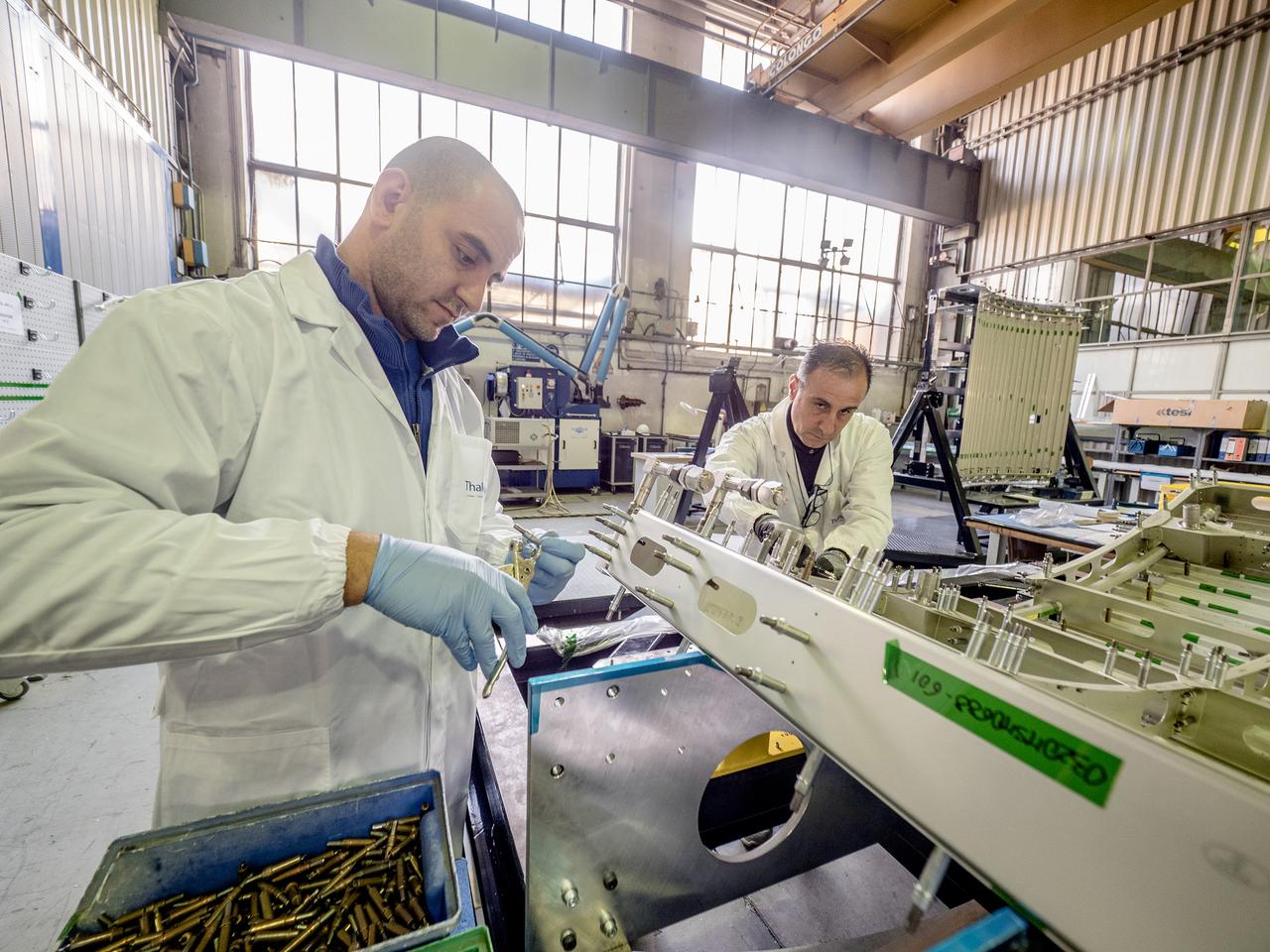 While engineers in Europe continue to outfit the Orion spacecraft’s service module for Artemis I in preparation for shipment to NASA’s Kennedy Space Center in Florida next year, work is already beginning on the service module that will power, propel, cool and provide air and water for the first crewed mission in the Orion spacecraft in the early 2020s. On Sept. 19, 2017, technicians at Thales Alenia in Turin, Italy, work on the primary structure of the European Service Module that will carry astronauts in Orion beyond the Moon during Artemis II. ESA (European Space Agency) and its contractors are providing Orion’s service module for its first two missions atop the Space Launch System rocket. NASA is leading the next steps in human space exploration and will send astronauts to the vicinity of the Moon to build and test the systems needed for challenging missions to deep space destinations including Mars. NASA is working with domestic and international partners to solve the great challenges of deep space exploration.