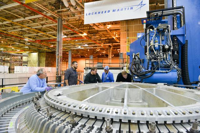NASA image: Welding Orion's Exploration Mission-2 Crew Module