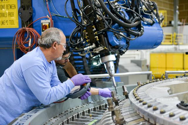 NASA image: Welding Orion's Exploration Mission-2 Crew Module