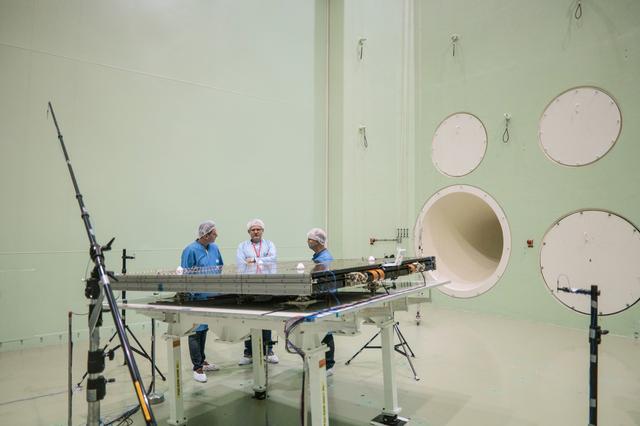 NASA image: ESA testing Orion solar wing panel