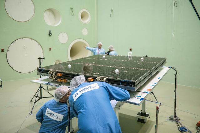 NASA image: ESA testing Orion solar wing panel